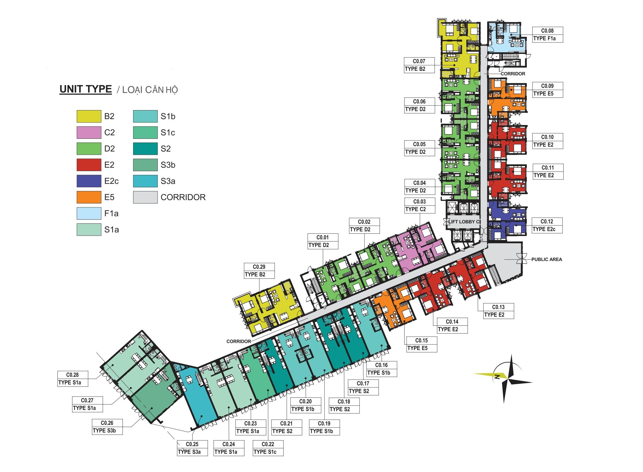 Mặt bằng The Ambience Gamuda Hải Phòng tầng điển hình 01
